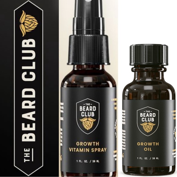 The Beard Club Other - NEW IN BOX The Beard Club Care Kit - Beard Growth Oil & Growth Vitamin Spray